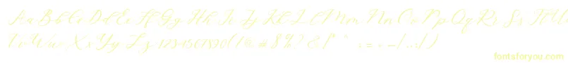 Hello Sarrah-Schriftart – Gelbe Schriften