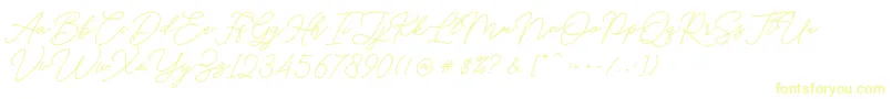 Шрифт Hello Signature – жёлтые шрифты