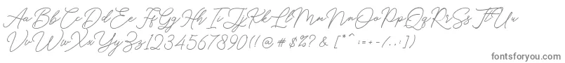 Czcionka Hello Signature – szare czcionki na białym tle