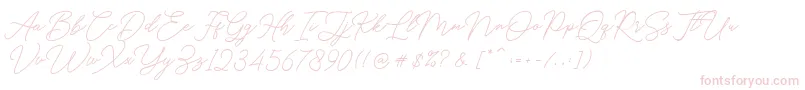 Hello Signature-fontti – vaaleanpunaiset fontit