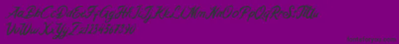 Hello Vintage Font – Black Fonts on Purple Background