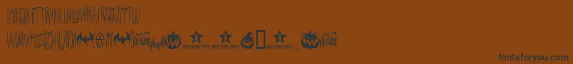 HeLlo WEeN     Font – Black Fonts on Brown Background