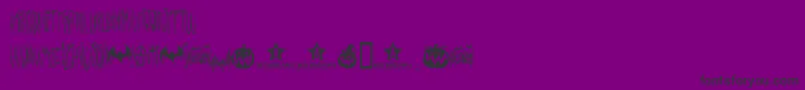 Police HeLlo WEeN     – polices noires sur fond violet