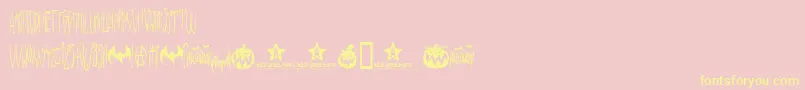HeLlo WEeN     Font – Yellow Fonts on Pink Background