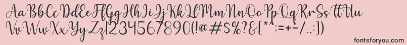 Hello Font – Black Fonts on Pink Background