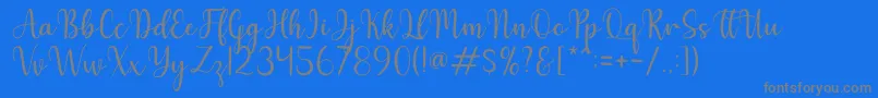 Hello Font – Gray Fonts on Blue Background