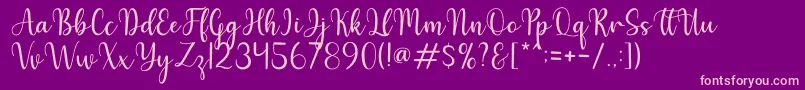 Hello Font – Pink Fonts on Purple Background