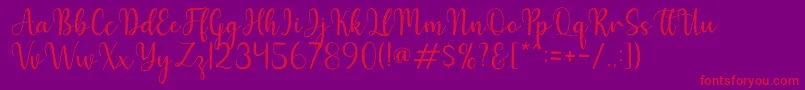 Hello Font – Red Fonts on Purple Background