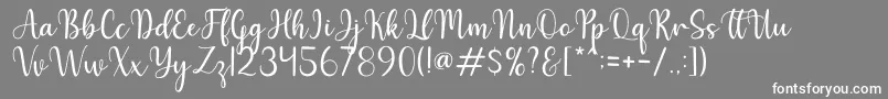 Hello Font – White Fonts on Gray Background