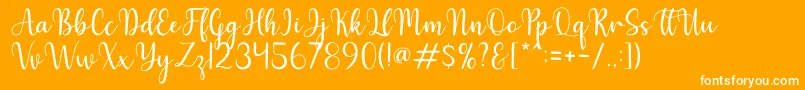 Fonte Hello – fontes brancas em um fundo laranja