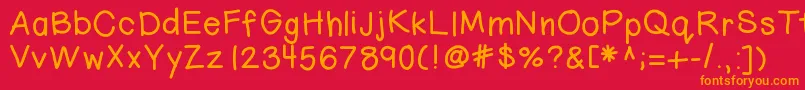 HelloAli Font – Orange Fonts on Red Background