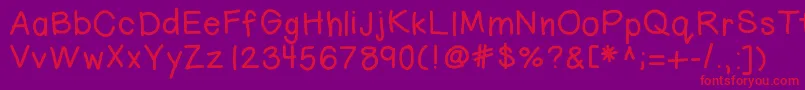 HelloAli Font – Red Fonts on Purple Background