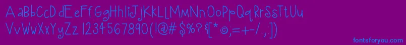 HelloAmazing Font – Blue Fonts on Purple Background