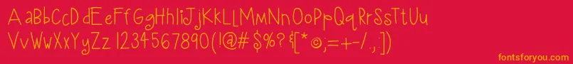 HelloAmazing Font – Orange Fonts on Red Background
