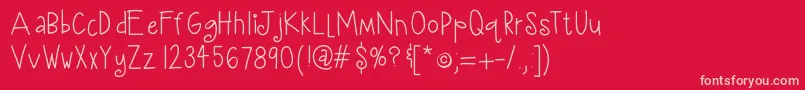 HelloAmazing Font – Pink Fonts on Red Background