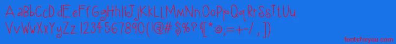 HelloAmazing Font – Red Fonts on Blue Background