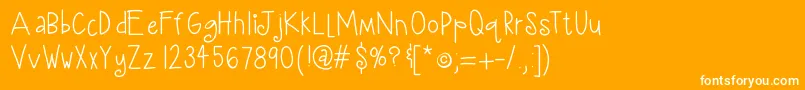 HelloAmazing Font – White Fonts on Orange Background