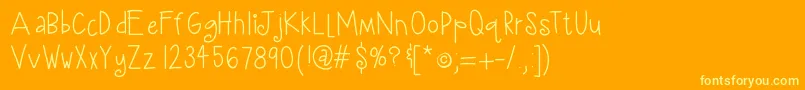 HelloAmazing Font – Yellow Fonts on Orange Background