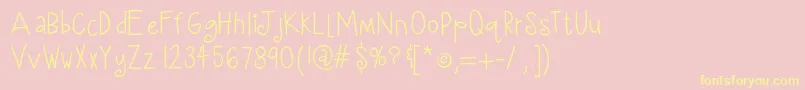 HelloAmazing Font – Yellow Fonts on Pink Background