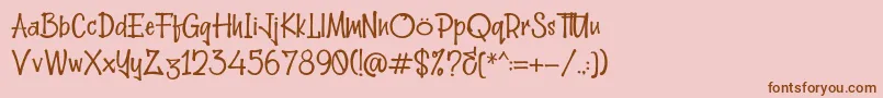Подробнее о шрифте Hellobello 2 Шрифт Hellobello 2 – коричневые шрифты на розовом фоне