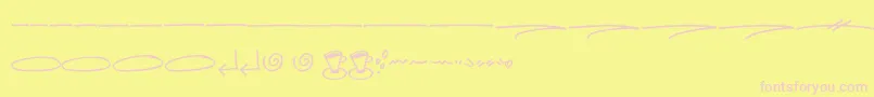 Hellobello Swash Font – Pink Fonts on Yellow Background