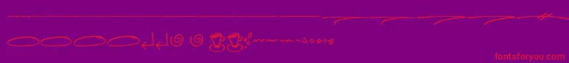 Hellobello Swash-Schriftart – Rote Schriften auf violettem Hintergrund