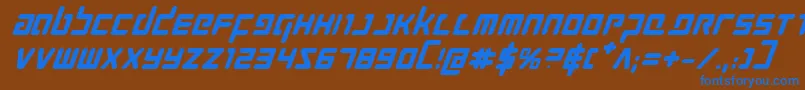 Prokofievbi Font – Blue Fonts on Brown Background