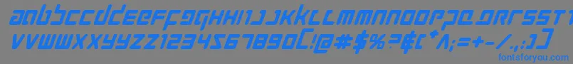 Prokofievbi Font – Blue Fonts on Gray Background