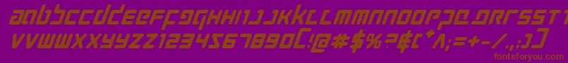 Prokofievbi Font – Brown Fonts on Purple Background