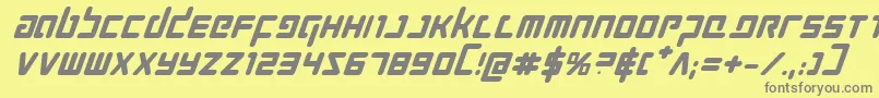 フォントProkofievbi – 黄色の背景に灰色の文字