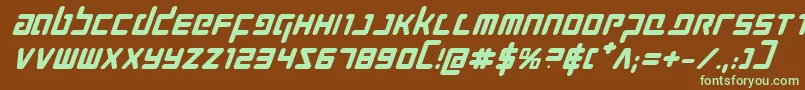 Prokofievbi Font – Green Fonts on Brown Background