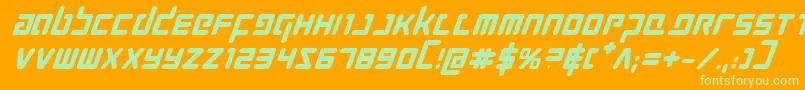 Prokofievbi Font – Green Fonts on Orange Background