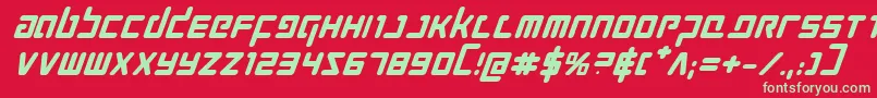 Prokofievbi Font – Green Fonts on Red Background