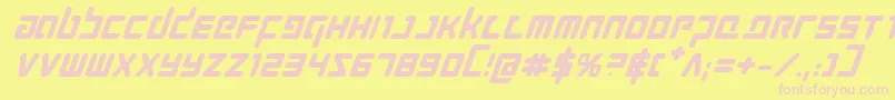 Prokofievbi Font – Pink Fonts on Yellow Background