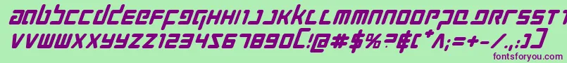 Prokofievbi Font – Purple Fonts on Green Background