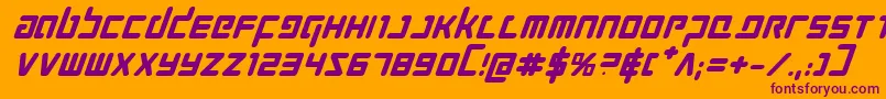 Prokofievbi Font – Purple Fonts on Orange Background