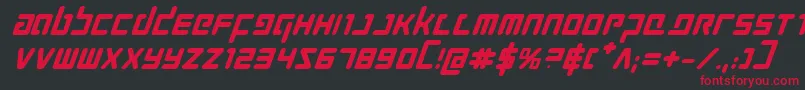 Prokofievbi Font – Red Fonts on Black Background