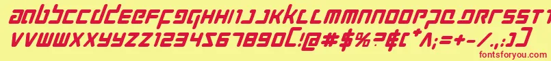 Prokofievbi Font – Red Fonts on Yellow Background