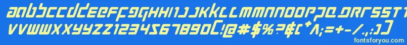 Prokofievbi Font – Yellow Fonts on Blue Background