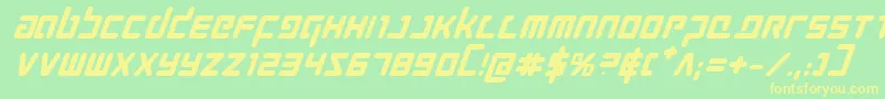 Prokofievbi Font – Yellow Fonts on Green Background