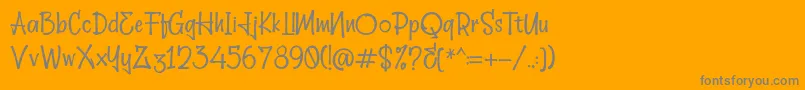 Hellobello Font – Gray Fonts on Orange Background