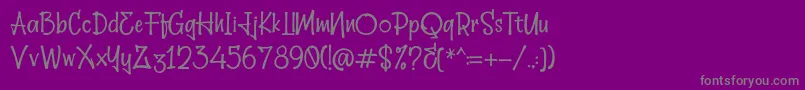 Hellobello Font – Gray Fonts on Purple Background