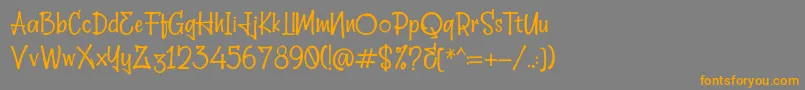 Hellobello Font – Orange Fonts on Gray Background