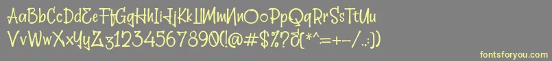 Hellobello Font – Yellow Fonts on Gray Background