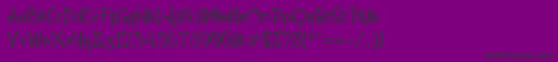 Hellobello Font – Black Fonts on Purple Background