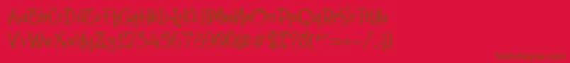 En savoir plus sur la police Hellobello Police Hellobello – polices brunes sur fond rouge