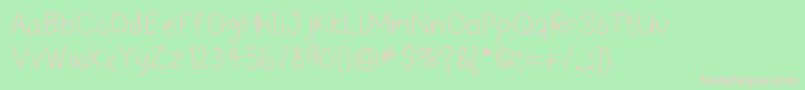 HelloBeMyPenPal Font – Pink Fonts on Green Background