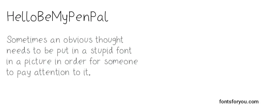 Review of the HelloBeMyPenPal Font