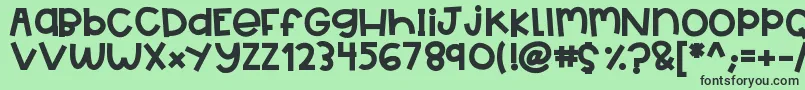 HelloBigDeal 5-fontti – mustat fontit vihreällä taustalla
