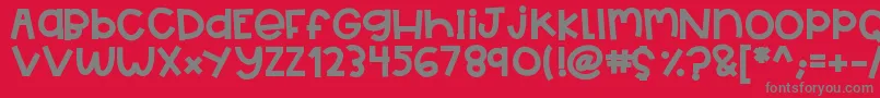 HelloBigDeal 5 Font – Gray Fonts on Red Background